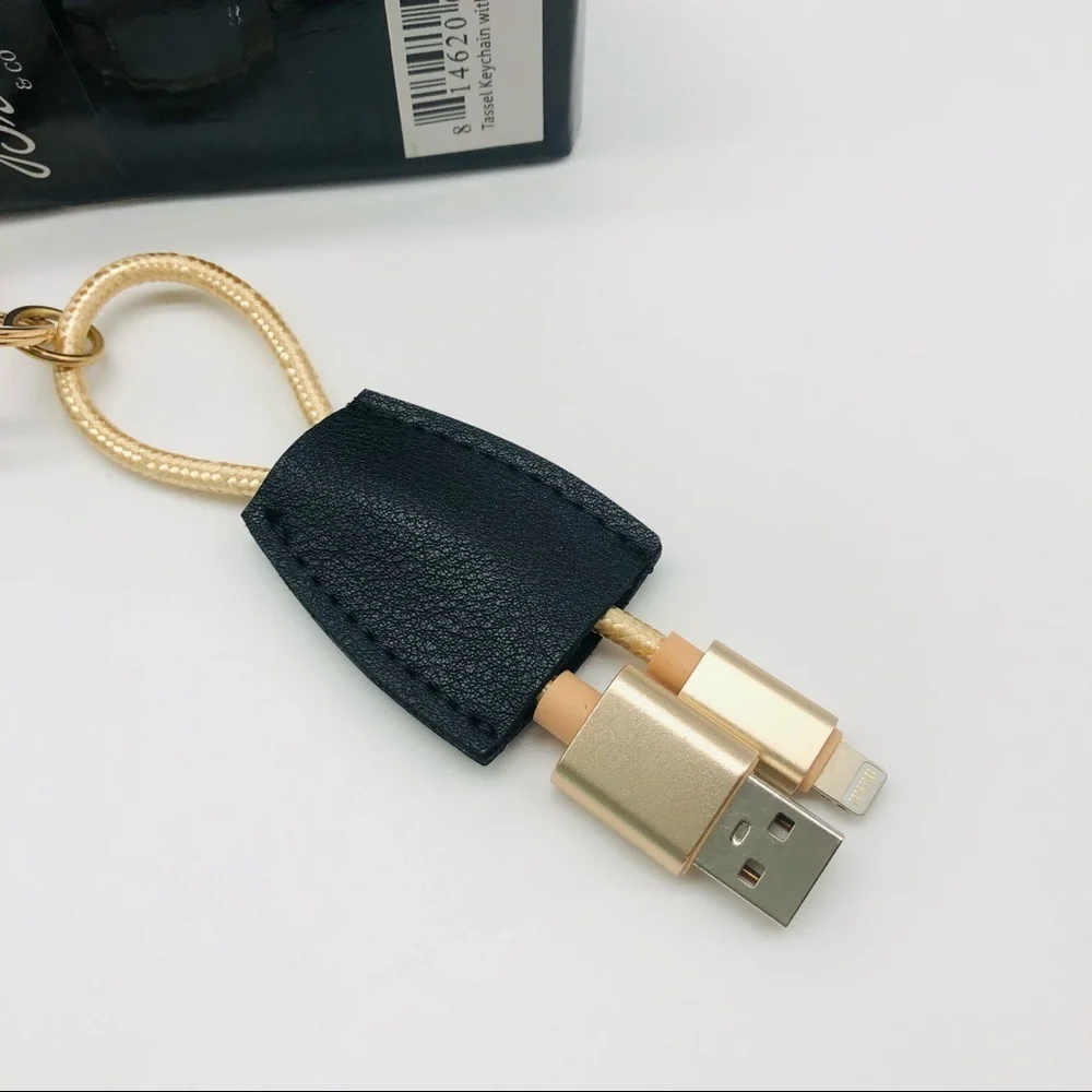 Black USB Tassel Keychain